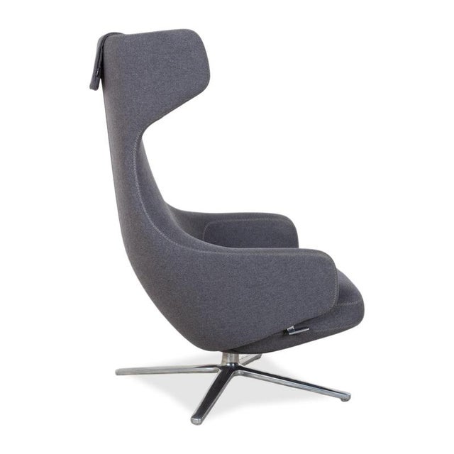 Set of Grand Repos Lounge Chair and Ottoman in Grey Fabric by Antonio Citterio for Vitra For Sale - Image 15 of 18