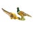 Vintage Chelsea House Hand-Painted Pheasant Figurines, a Pair For Sale