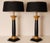 Traditional Vintage Italian Table Lamps Corinthian Column Lamps Black Gold Wood Hand Carved - A Pair For Sale - Image 3 of 9