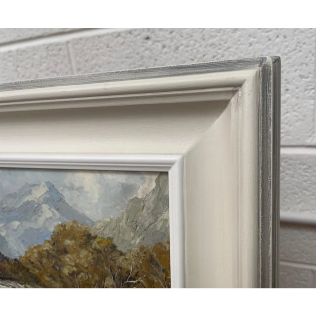 Mid 20th Century Charles Wyatt Warren, Mountain Lake Landscape Impasto Oil Painting by 20th Century British Artist, Mid-20th Century For Sale - Image 5 of 13