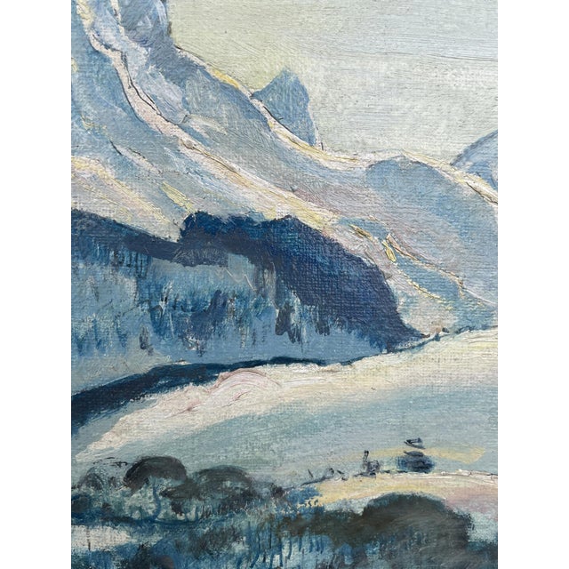 Harald Tillberg, Snowy Alpine Landscape, Oil on Canvas For Sale - Image 11 of 18