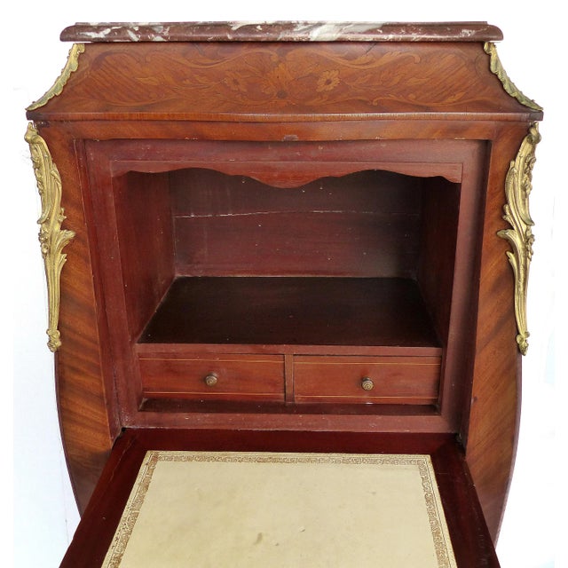 19th Century Louis XV Bombe Marquetry Secrétaire For Sale - Image 10 of 13
