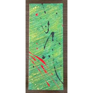 Don Ahn, Gestural Abstraction, Miniature Abstract Expressionist Korean Modernist Painting, 1996 For Sale