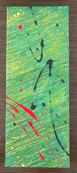 Don Ahn, Gestural Abstraction, Miniature Abstract Expressionist Korean Modernist Painting, 1996