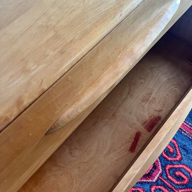 1950s Mid-Century Heywood Wakefield Dresser 3 Drawer Refinished, Attributed For Sale - Image 9 of 11
