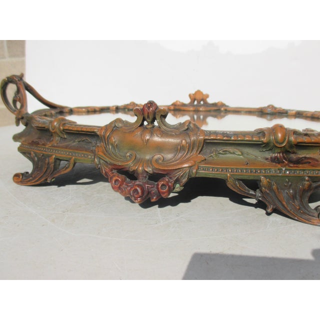 Copper Metal and Mirror Table Plateau For Sale In New York - Image 6 of 11