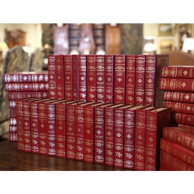 Decorate a study or a library with this elegant set of French books, printed in Paris between 1989-1989, each book has a...