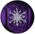 Paper Snowflake 2 by Amy Ordoveza | Oil on Aluminum Composite Panel Snowflake on purple background For Sale