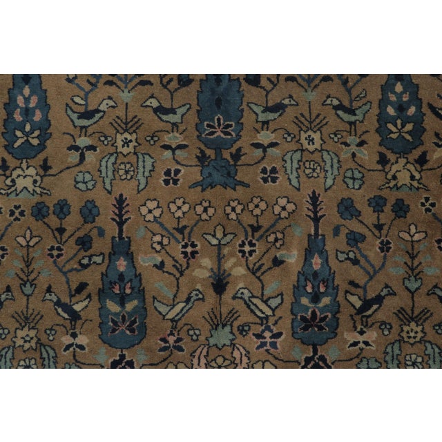 Early 18th Century Antique Chinese Ningxia Square Rug Pair With Flora & Fauna Play - Rug & Kilim For Sale - Image 5 of 9