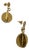 Vintage Genuine Real Dollar Coin Yellow Gold Vermeil Sterling Silver Charm Drop, A Pair For Sale