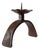 Mid-Century Sculptural Hand-Forged Iron Candleholder, 1960s For Sale