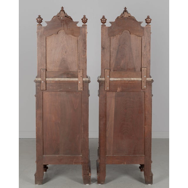 Pair of Italian Walnut Marble Top Nightstands For Sale - Image 10 of 10
