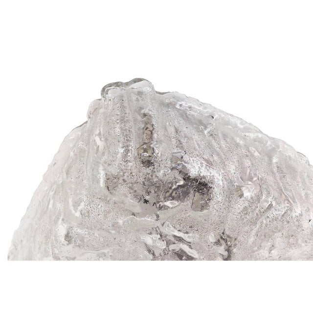 Modern German Ceiling Light in Textured Glass, 1960s For Sale - Image 3 of 8