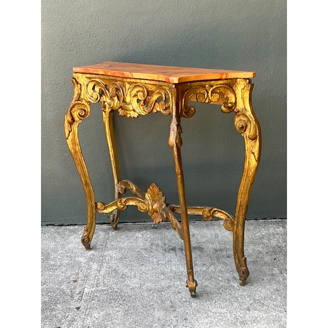 Vintage Italian Rococo Style Console Table For Sale - Image 16 of 18