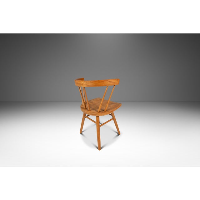 Wood Mid-Century Modern Shaker Side Spindle Chair in Solid Oak After George Nakashima for Knoll, Usa, C. 1960s For Sale - Image 7 of 18