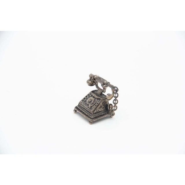 Miniature Silver Landline Telephone For Sale - Image 4 of 4