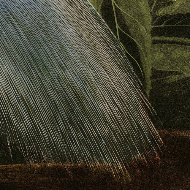 Reproduction Audubon Heron Triptych in Italian Black Veneer With Champagne Edge For Sale - Image 11 of 13