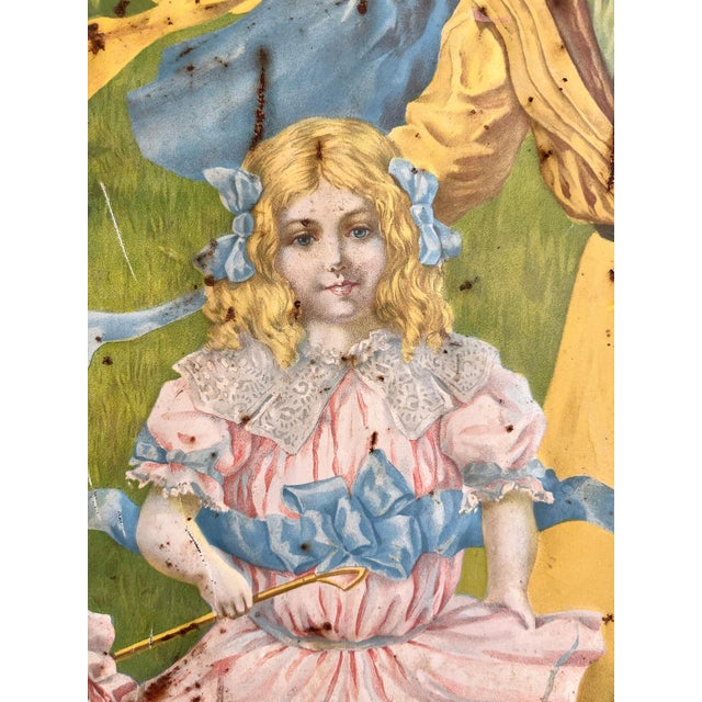 Circa 1910 Diamond Dyes the Governess Advertising Cabinet For Sale - Image 4 of 9
