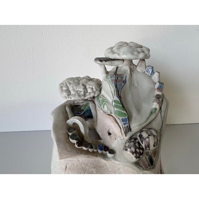 Ceramic 1980s Vintage Handmade Sculptural Abstract Landscape Art Pottery For Sale - Image 7 of 11