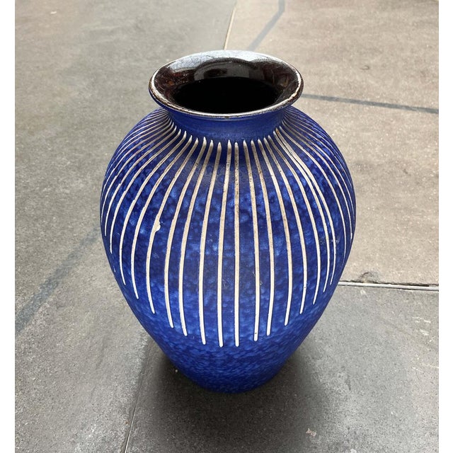 Mid-Century Modern Large Mid-Century German Studio Pottery Floor Vase, 1960s For Sale - Image 3 of 18