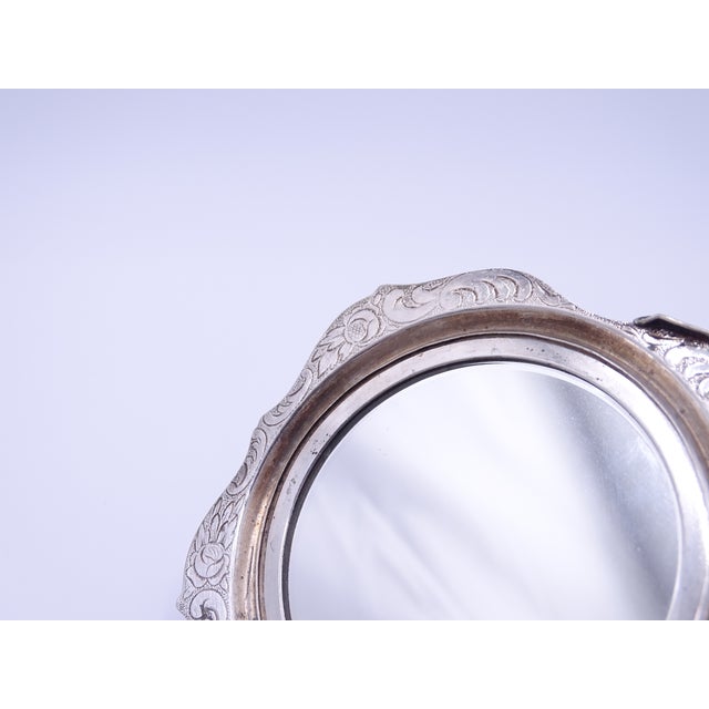 Art Nouveau Powder with Mirror and Silver Plate, France, 1890s For Sale - Image 9 of 18