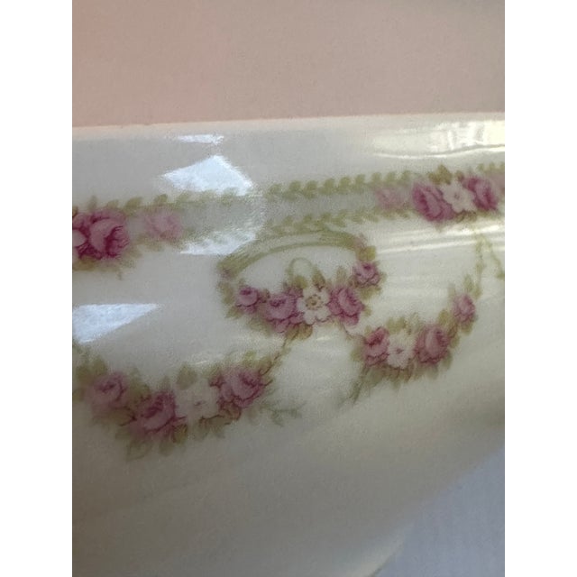 Antique 1904s Schwarzburg Rudolstadt Austria, Straus & Sohne Manufacturer, Porcelain Covered Casserole Serving Dish Floral Design For Sale - Image 10 of 18
