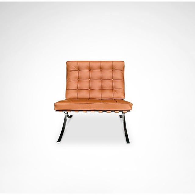 Brown Barcelona MR90 Lounge Chair by Mies Van Der Rohe for Knoll, 2000s For Sale - Image 8 of 10