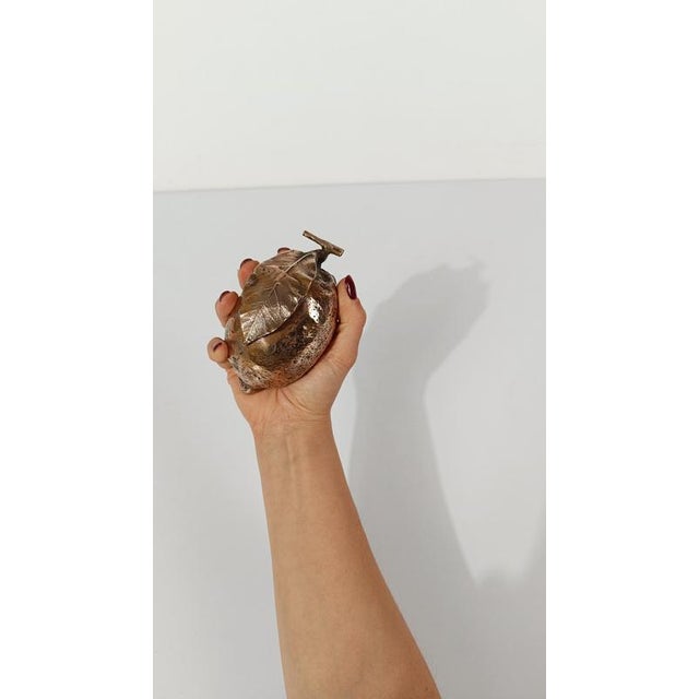 Sculptural Amalfi Coast Lemon Paperweight in Cast-Brass, 1970s For Sale - Image 4 of 18
