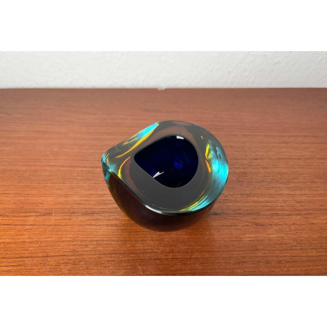 Vintage Italian Sommerso Murano Glass Bowl, 1970s For Sale - Image 14 of 18