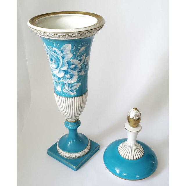 Large Urn Vase Capodimonte For Sale - Image 9 of 12