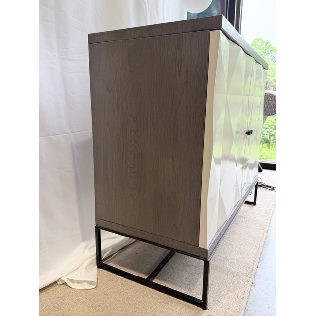 Transitional Ethan Allen Ravenswood Geometric Media Cabinet For Sale - Image 3 of 9