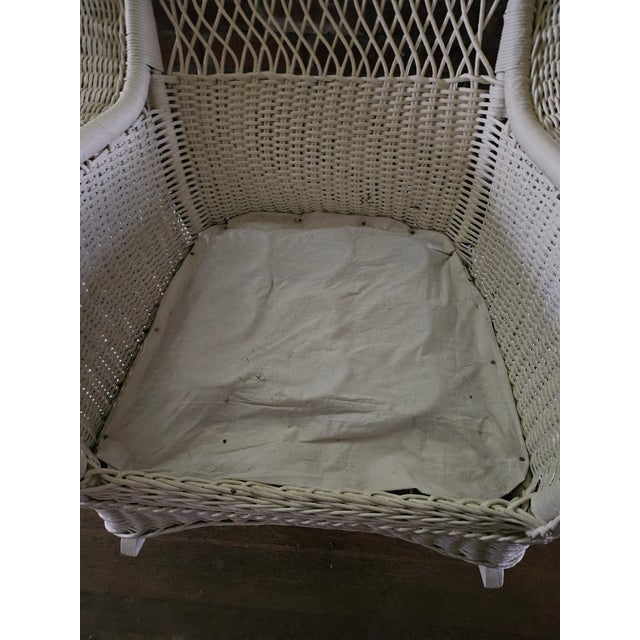 Vintage Bemis Riddell Wicker Rocking Chair For Sale - Image 9 of 10