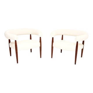 Vintage Danish Ring Chairs by Nanna Ditzel for Kolds Savvaerk, 1950, Set of 2 For Sale
