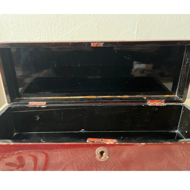 Antique 14" Japanese Meiji Maki-e Lacquer Fubako Document Box Bird & Blossoms For Sale In San Francisco - Image 6 of 10