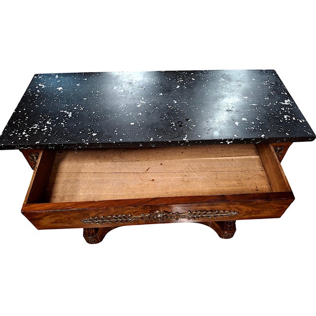 Empire Style Marble Top Console Table by Bedel & Cie of Paris For Sale - Image 13 of 18