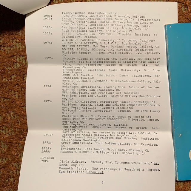 1980’s Modern Abstract Extra Large Triptych Painting by Cheryl Bowers/Ciel Bergman- “The Camels Smile” Signed and Dated For Sale - Image 9 of 13