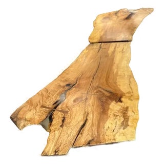 Handmade Maple Slab Live Edge Trestle Table Custom Sustainably Harvested Rustic For Sale