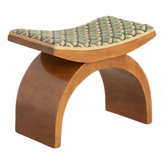 Art Deco Stool in Walnut from Hille, 1930s For Sale