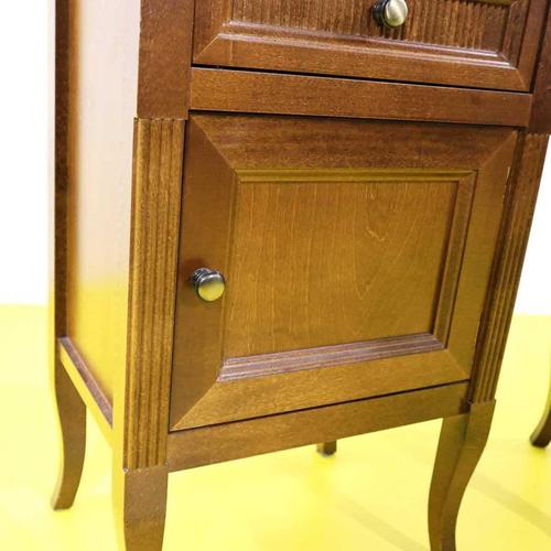 2000 - 2009 Wooden Nightstands with Curved Legs, Set of 2 For Sale - Image 5 of 11