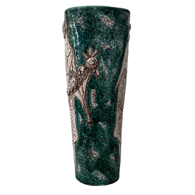 Mid 20th Century Fratelli Fanciullacci Italian Figural Relief Vase For Sale - Image 4 of 16