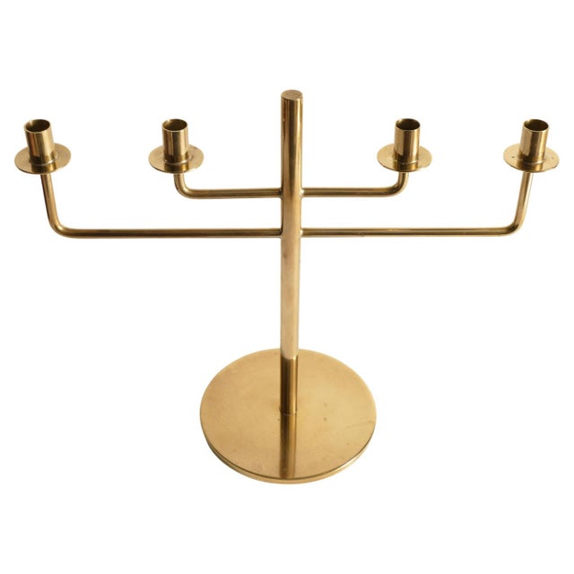 Scandinavian Modern Brass Candelabra by Hans-Agne Jakobsson, Markaryd, 1960s For Sale - Image 13 of 13