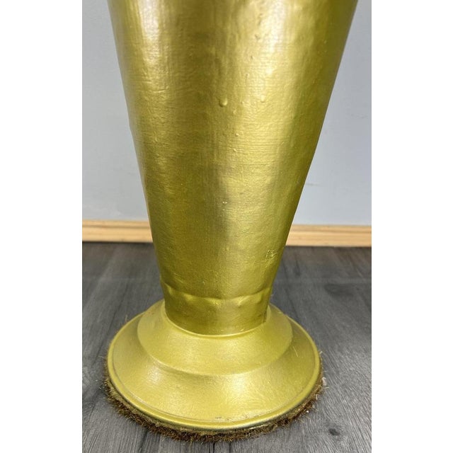 Vintage French Style Metal Carved Umbrella Stand For Sale - Image 6 of 11