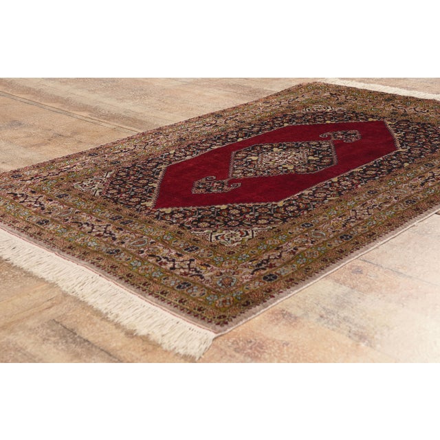 Vintage Persian Qum Rug, 03'01 X 04'09 For Sale - Image 9 of 10