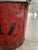 Red Vintage Mid-Century Red Painted Fire Bucket For Sale - Image 8 of 9