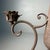 Floral Metal 3-Arm Candelabra, Calabria, Italy, 1910s For Sale - Image 6 of 10