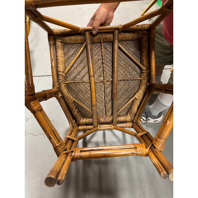 1910s Brighton Pavilion Style Rattan Dining Armchairs - a Pair For Sale - Image 10 of 10