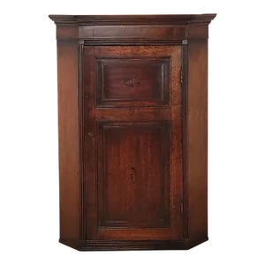 English Oak Hanging Corner Cupboard, Circa 1800