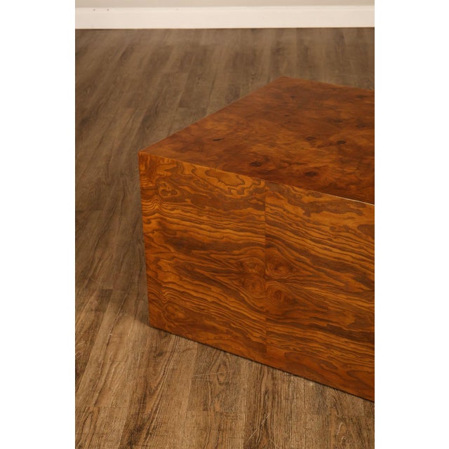 Mid 20th Century Thayer Coggin Milo Baughman Mid Century Modern Burl Wood Cube Side Table For Sale - Image 10 of 18