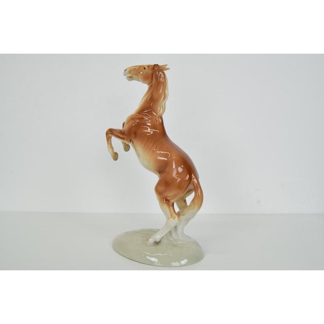 Ceramic Porcelain Prancing Horse from Royal Dux, 1940s For Sale - Image 7 of 14