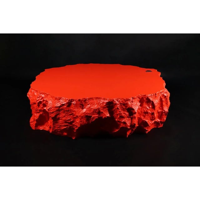 Primitive coffee table by Newanderthal for Superego Editions. All made by hand as a sculpture in polyurethane painted with...